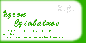 ugron czimbalmos business card